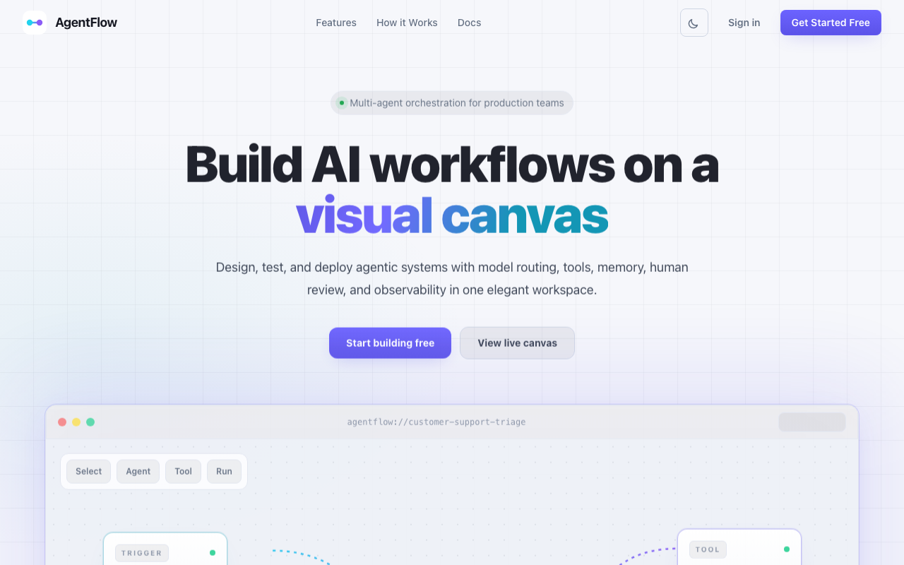 AgentFlow project screenshot
